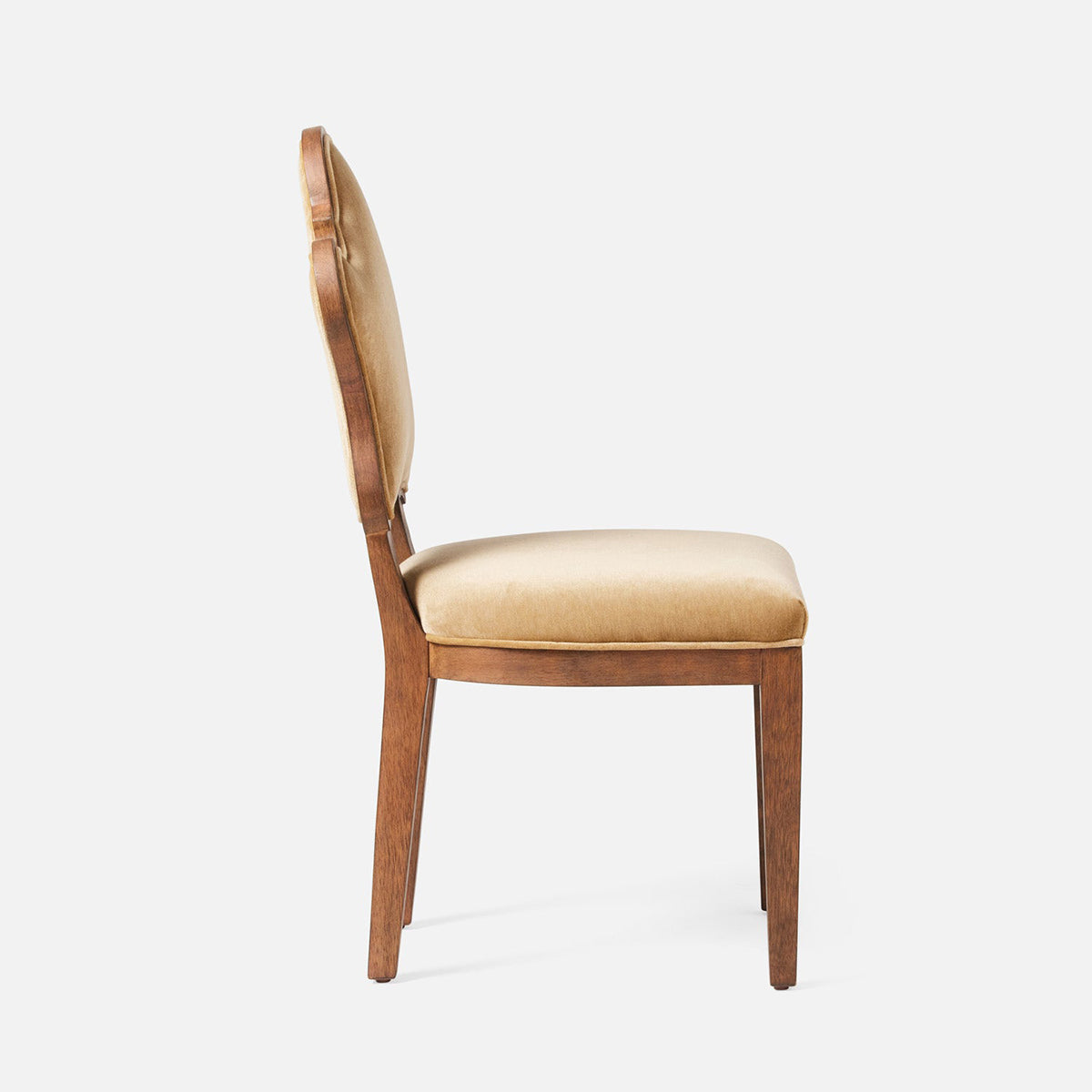 Made Goods Madisen Ornate Back Dining Chair in Garonne Leather