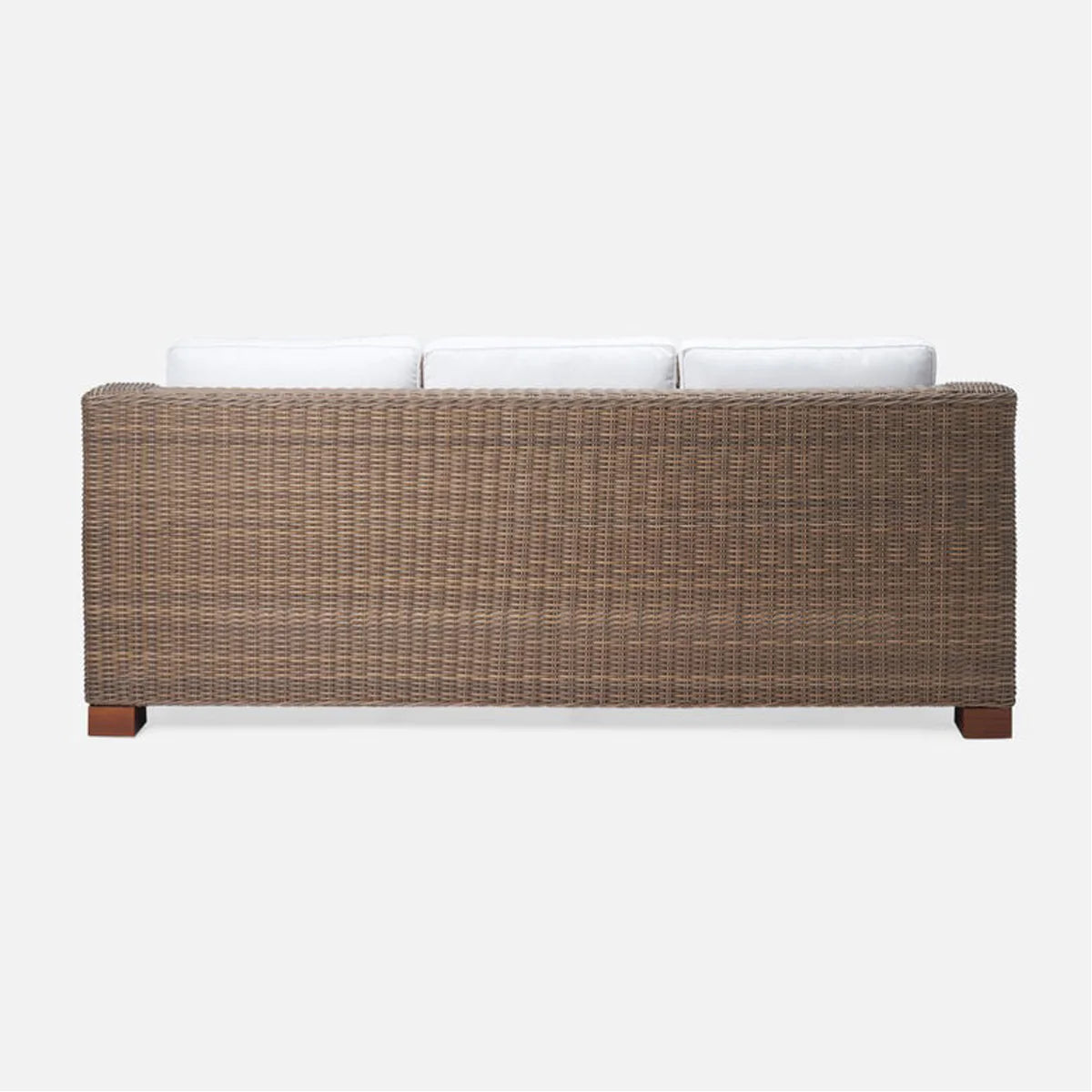Made Goods Marina Faux Wicker Outdoor Sofa in Clyde Fabric