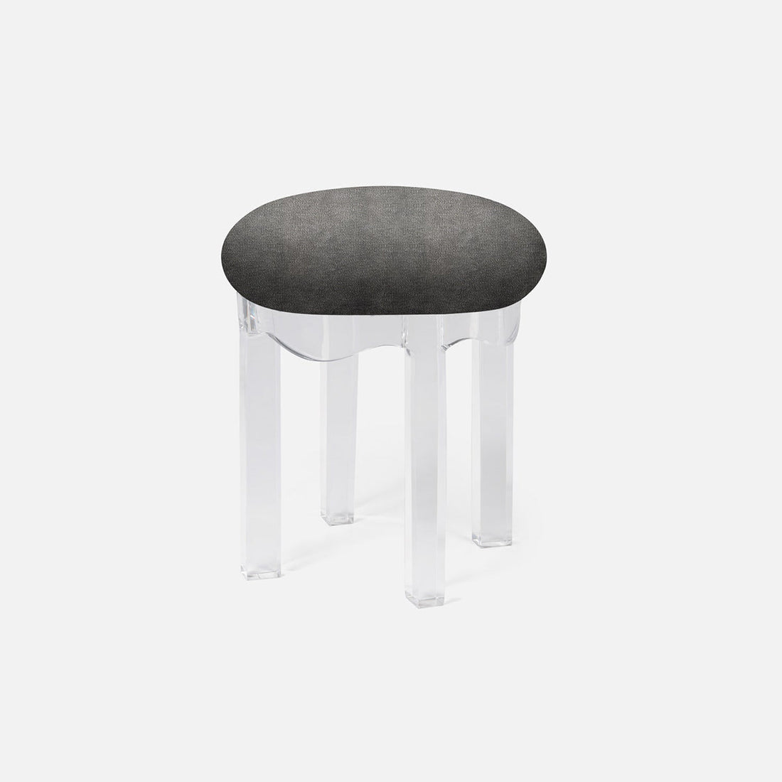 Made Goods Marston Upholstered Round Single Bench in Colorado Leather