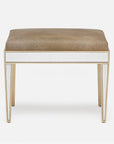 Made Goods Mia Upholstered Mirrored Single Bench in Liard Cotton Velvet