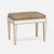 Made Goods Mia Upholstered Mirrored Single Bench in Bassac Leather