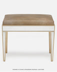 Made Goods Mia Upholstered Mirrored Single Bench in Bassac Leather