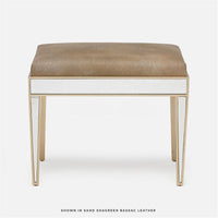 Made Goods Mia Upholstered Mirrored Single Bench in Nile Fabric