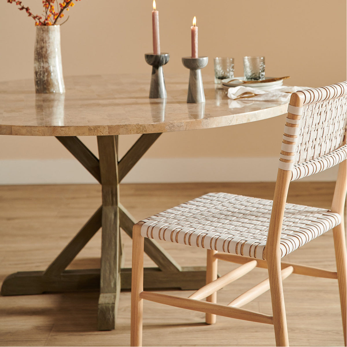 Made Goods Murray Dining Chair in Natural Mindi Wood