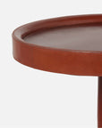 Made Goods Nash Round Leather Drink Table