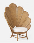 Made Goods Nima Scalloped Peacock Outdoor Lounge Chair in Havel Velvet