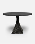 Made Goods Noor Round Metal Dining Table in Vintage Faux Shagreen