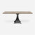 Made Goods Noor Rectangular Single Base Dining Table, Warm Gray Marble
