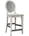 Uttermost Clarion Aged White Counter Stool