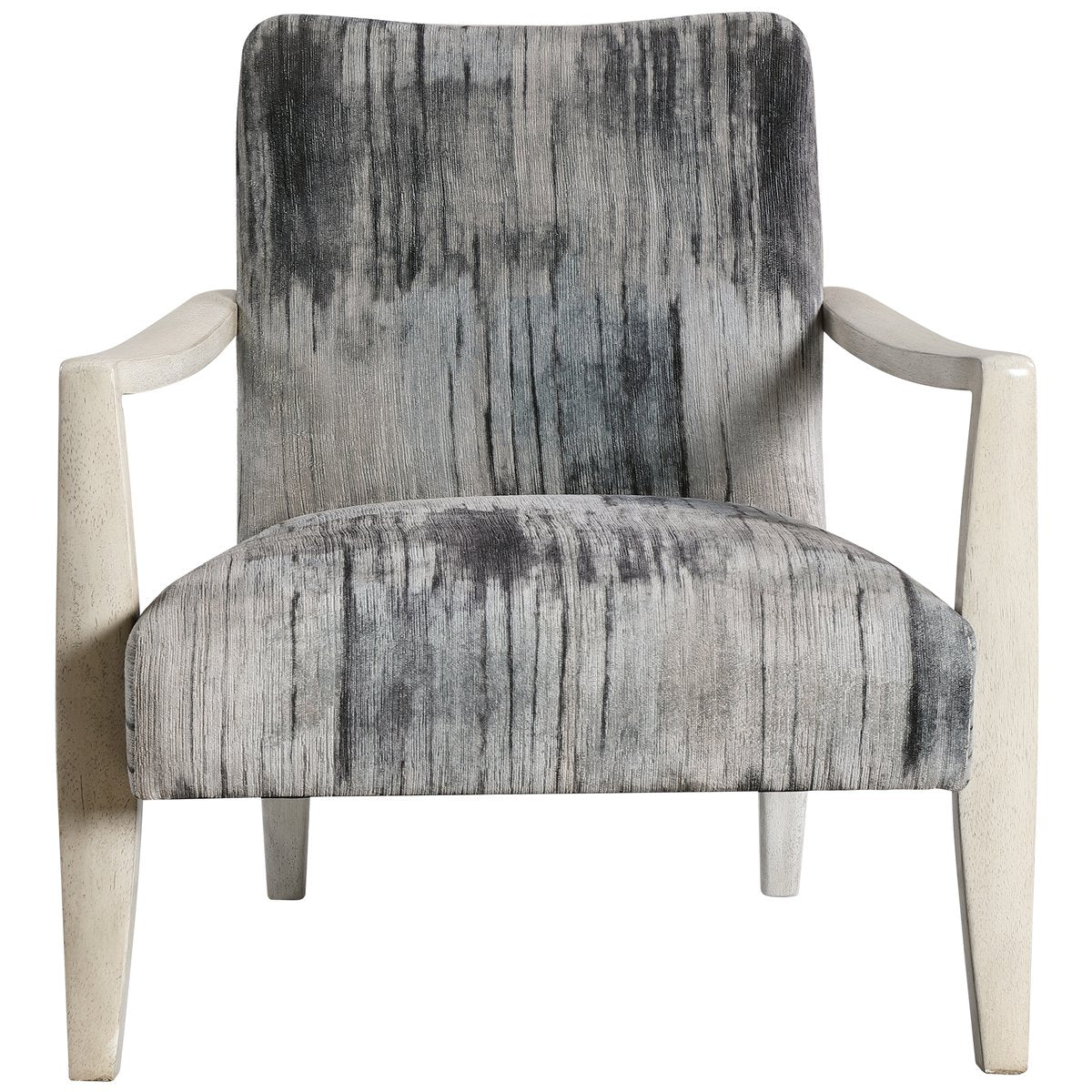 Uttermost Watercolor Gray Chenille Accent Chair