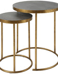 Uttermost Aragon Brass Nesting Tables, 2-Piece Set