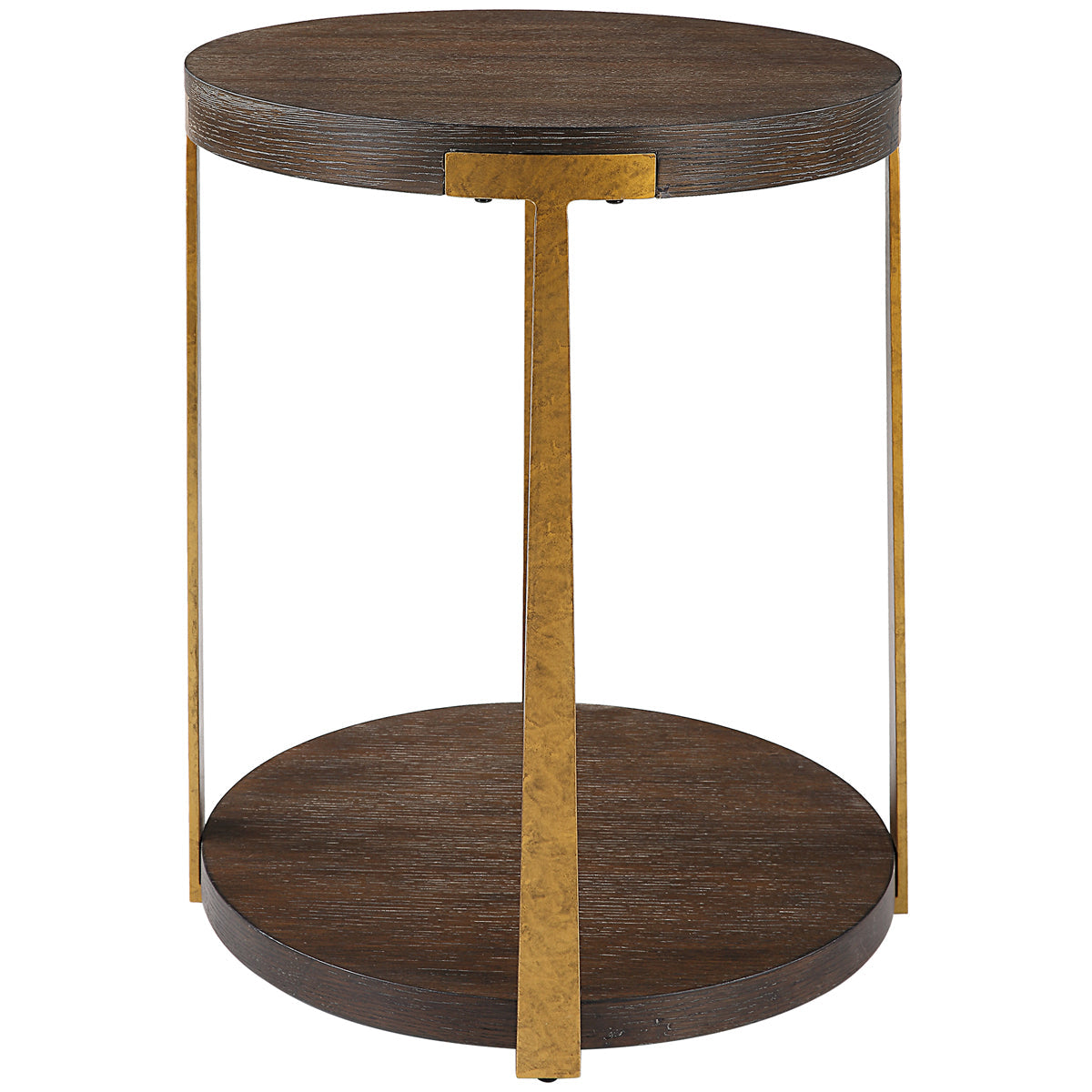 Uttermost Palisade Round Wood Side Table