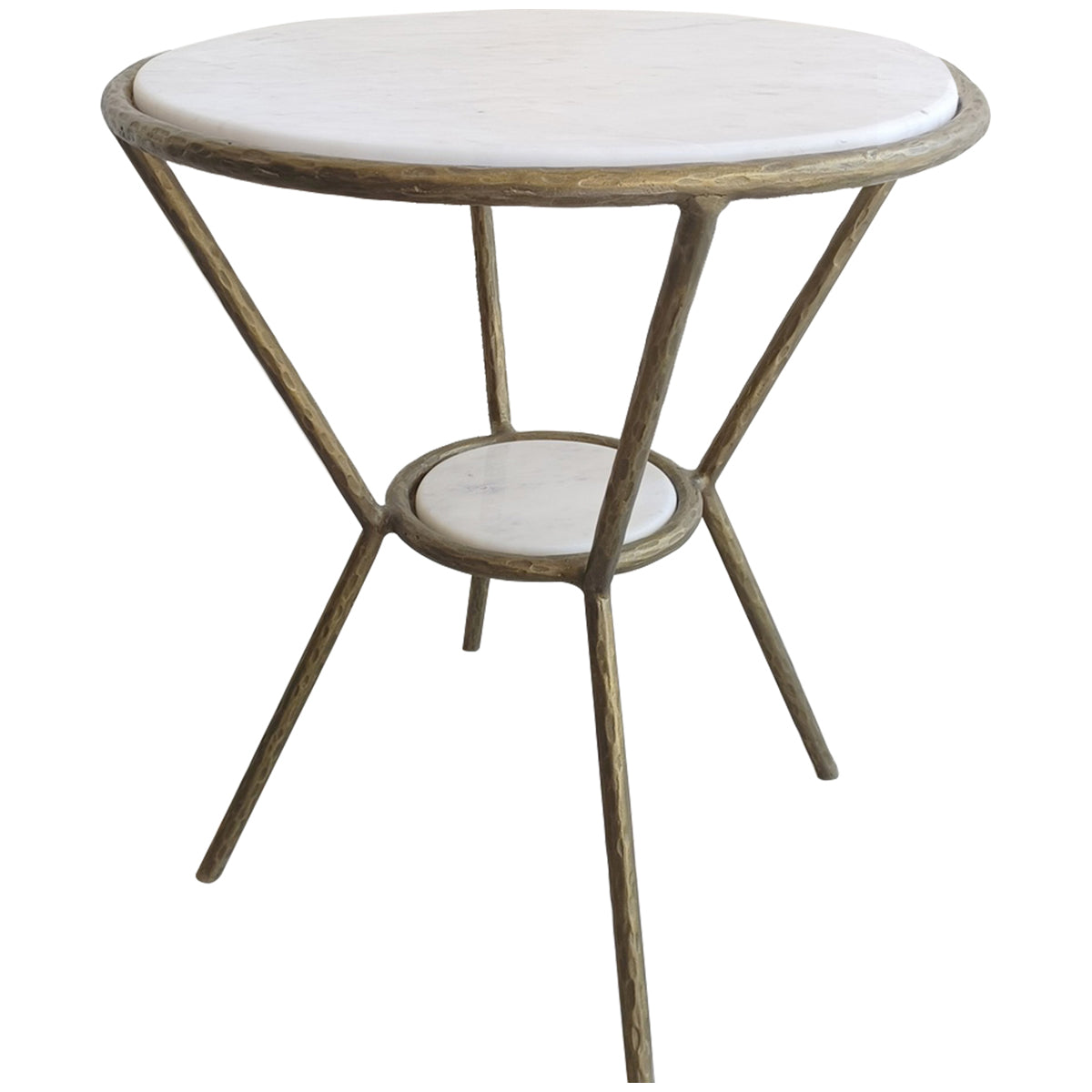 Uttermost Refuge Round White Side Table