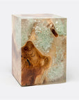 Made Goods Orion Resin and Wood Block Stool