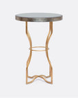 Made Goods Osten Classic Metal Side Table in Antiqued Mirror