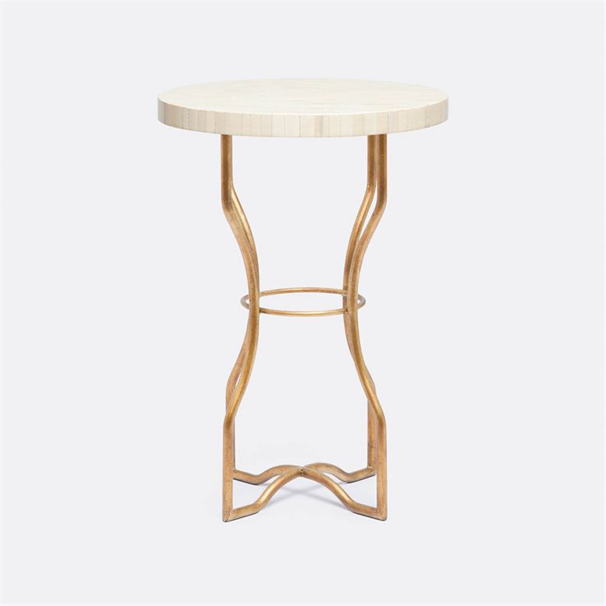 Made Goods Osten Classic Metal Side Table in Natural Bone
