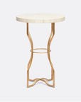 Made Goods Osten Classic Metal Side Table in Natural Bone