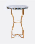 Made Goods Osten Classic Metal Side Table in Resin and Shell
