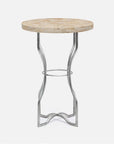 Made Goods Osten Classic Metal Side Table in Stone