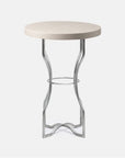 Made Goods Osten Classic Metal Side Table in Faux Canvas