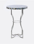 Made Goods Osten Classic Metal Side Table in Resin and Shell