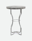 Made Goods Osten Classic Metal Side Table in Striped Marble