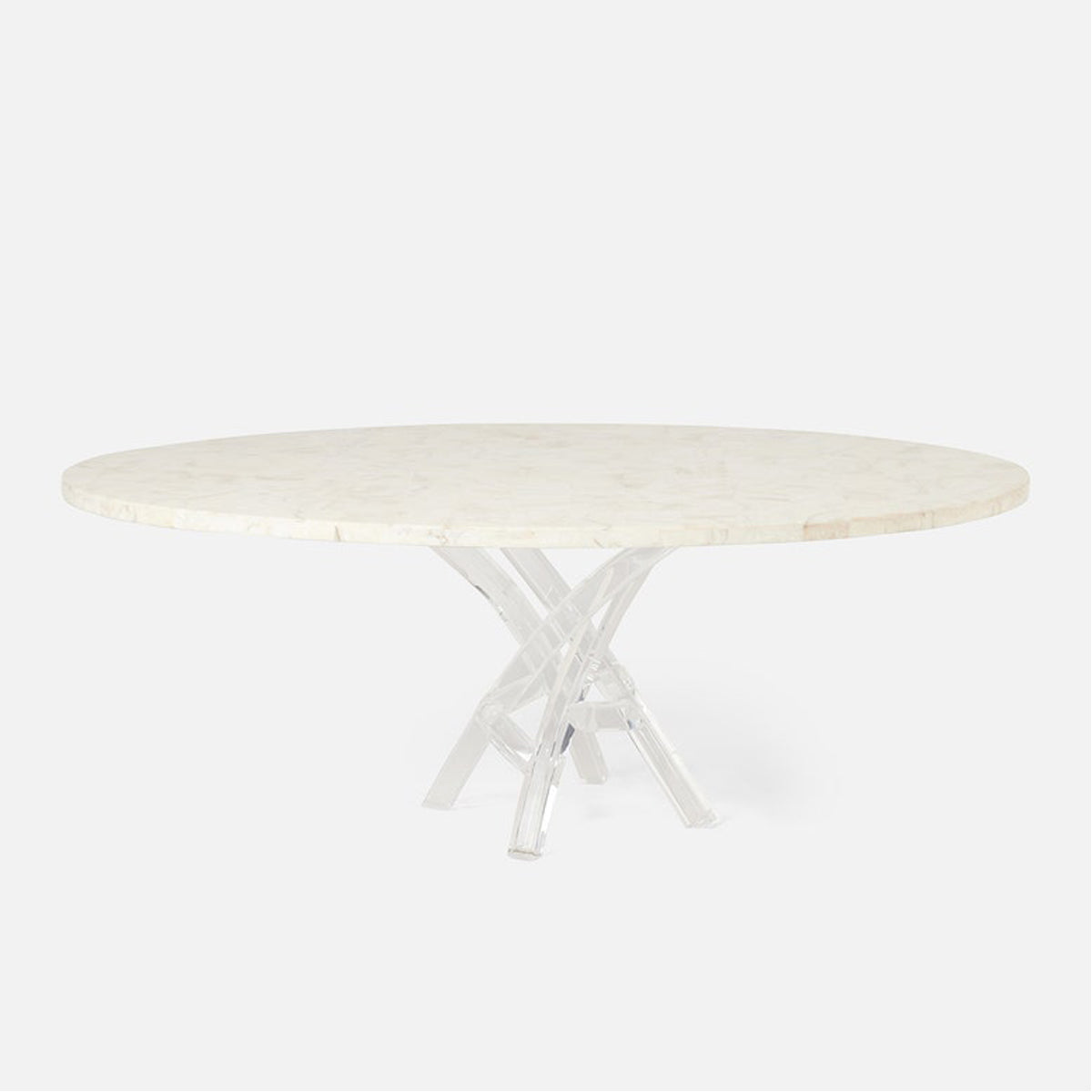 Made Goods Oswell Dining Table in Black/White Geometric Marble