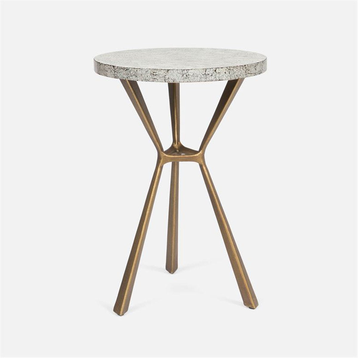 Made Goods Paislee Iron Tripod Table in Shell