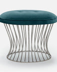 Made Goods Roderic Oval Stool in Rhone Forest Full-Grain Leather