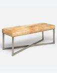 Made Goods Roger Cowhide Double Bench in Liard Cotton Velvet