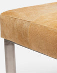 Made Goods Roger Cowhide Single Bench in Clyde Fabric