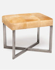 Made Goods Roger Cowhide Single Bench in Alsek Fabric