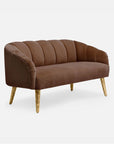 Made Goods Rooney Upholstered Shell 54-Inch Sofette in Bassac Leather
