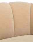 Made Goods Rooney Upholstered Shell 54-Inch Sofette in Aras Mohair