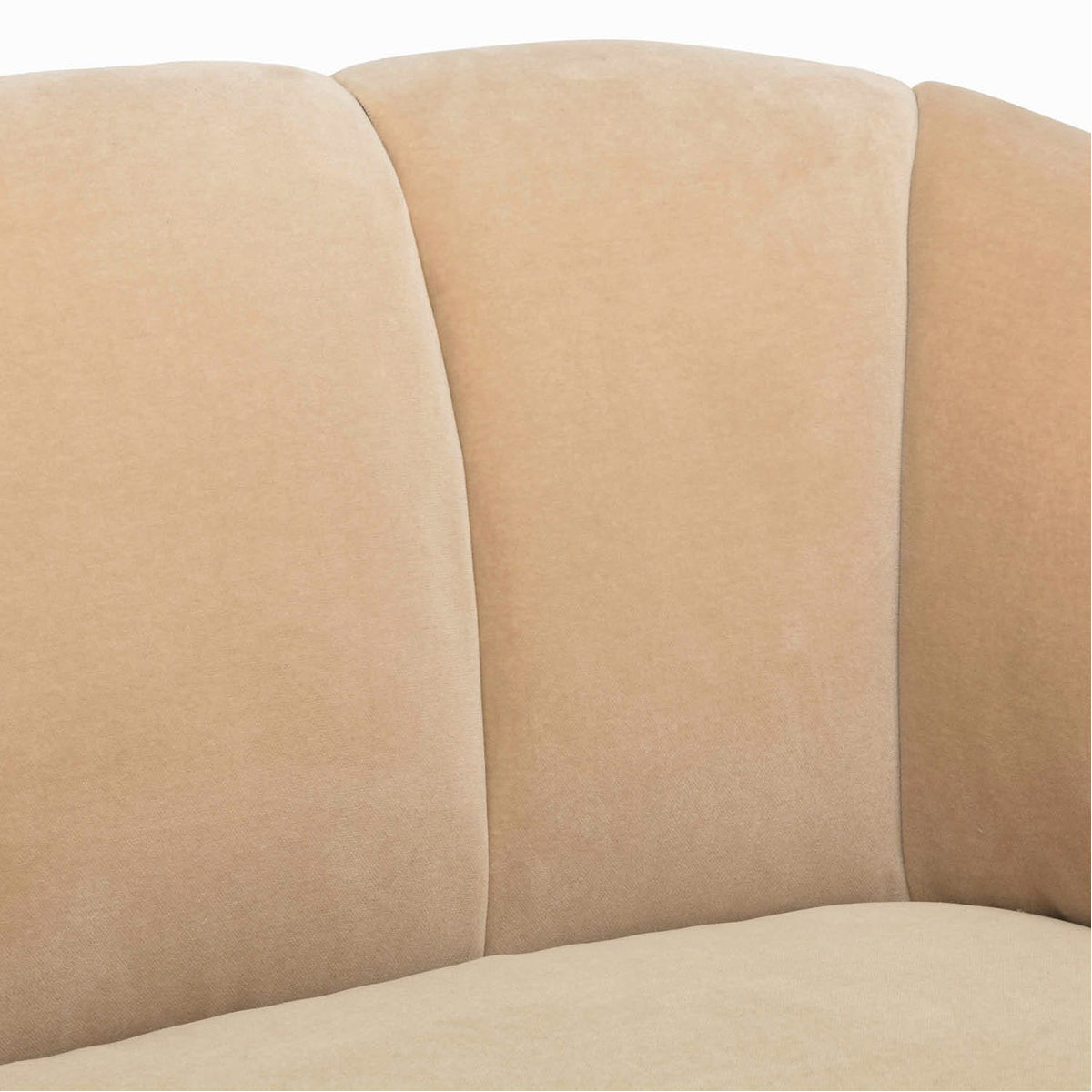 Made Goods Rooney Upholstered Shell 54-Inch Sofette in Brenta Cotton/Jute