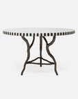 Made Goods Royce Abstract Branch Round Dining Table in Striped Marble