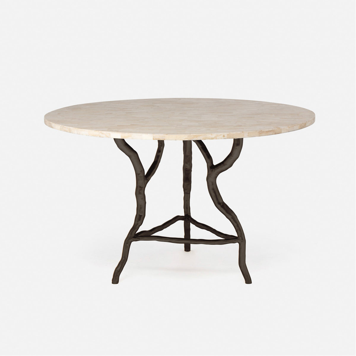 Made Goods Royce Round Dining Table in Stone Top