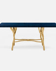 Made Goods Royce Rectangular Dining Table in Faux Horn Top