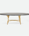 Made Goods Royce Oval Dining Table in Faux Horn Top