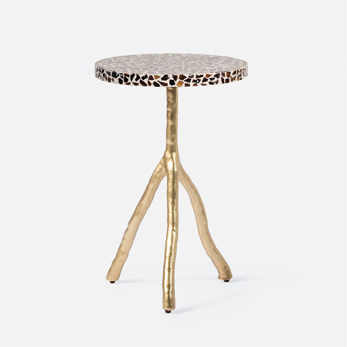 Made Goods Royce Abstract Branch 16-Inch Accent Table in Shell/Resin