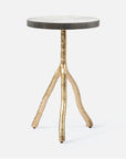 Made Goods Royce Abstract Branch 16-Inch Accent Table in Faux Shagreen