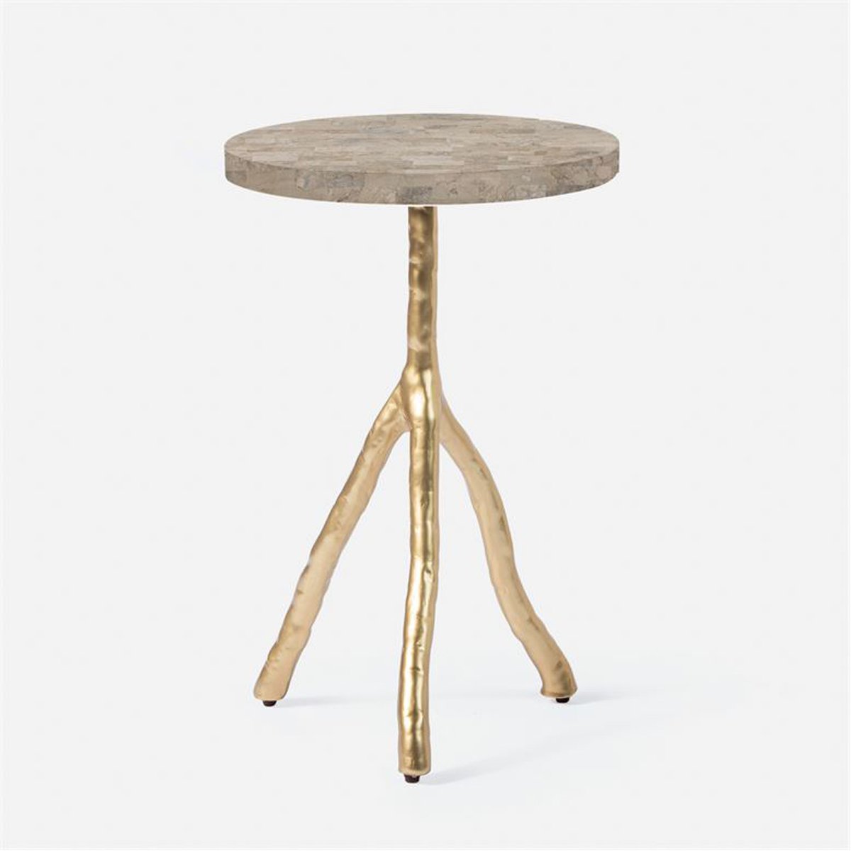 Made Goods Royce Abstract Branch 16-Inch Accent Table in Marble Top