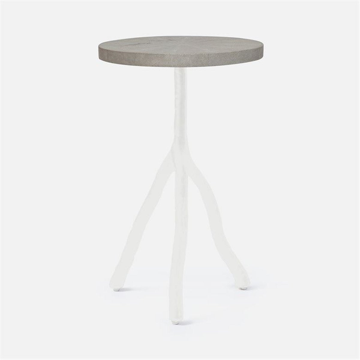Made Goods Royce Abstract Branch 16-Inch Accent Table in Faux Shagreen