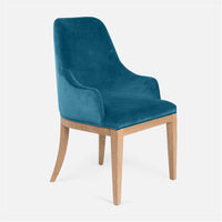 Made Goods Sanderson Dining Armchair in Bassac Shagreen Leather