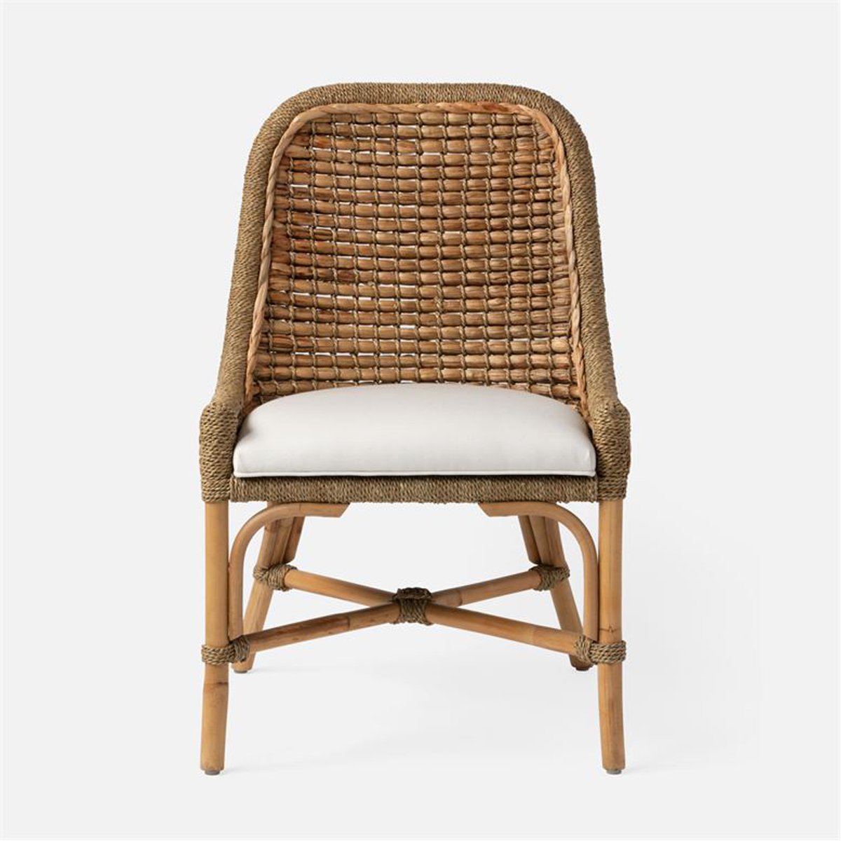 Made Goods Summer Water Hyacinth Dining Chair in Brenta Cotton/Jute