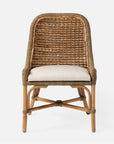 Made Goods Summer Water Hyacinth Dining Chair in Humboldt Cotton Jute