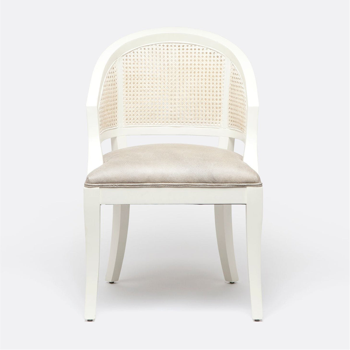 Made Goods Sylvie Curved Cane Back Dining Chair in Ettrick Cotton Jute