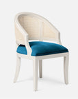 Made Goods Sylvie Curved Cane Back Dining Chair in Pagua Fabric