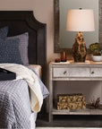 Made Goods Terrell Hair-On-Hide with Suede Trim Double Nightstand