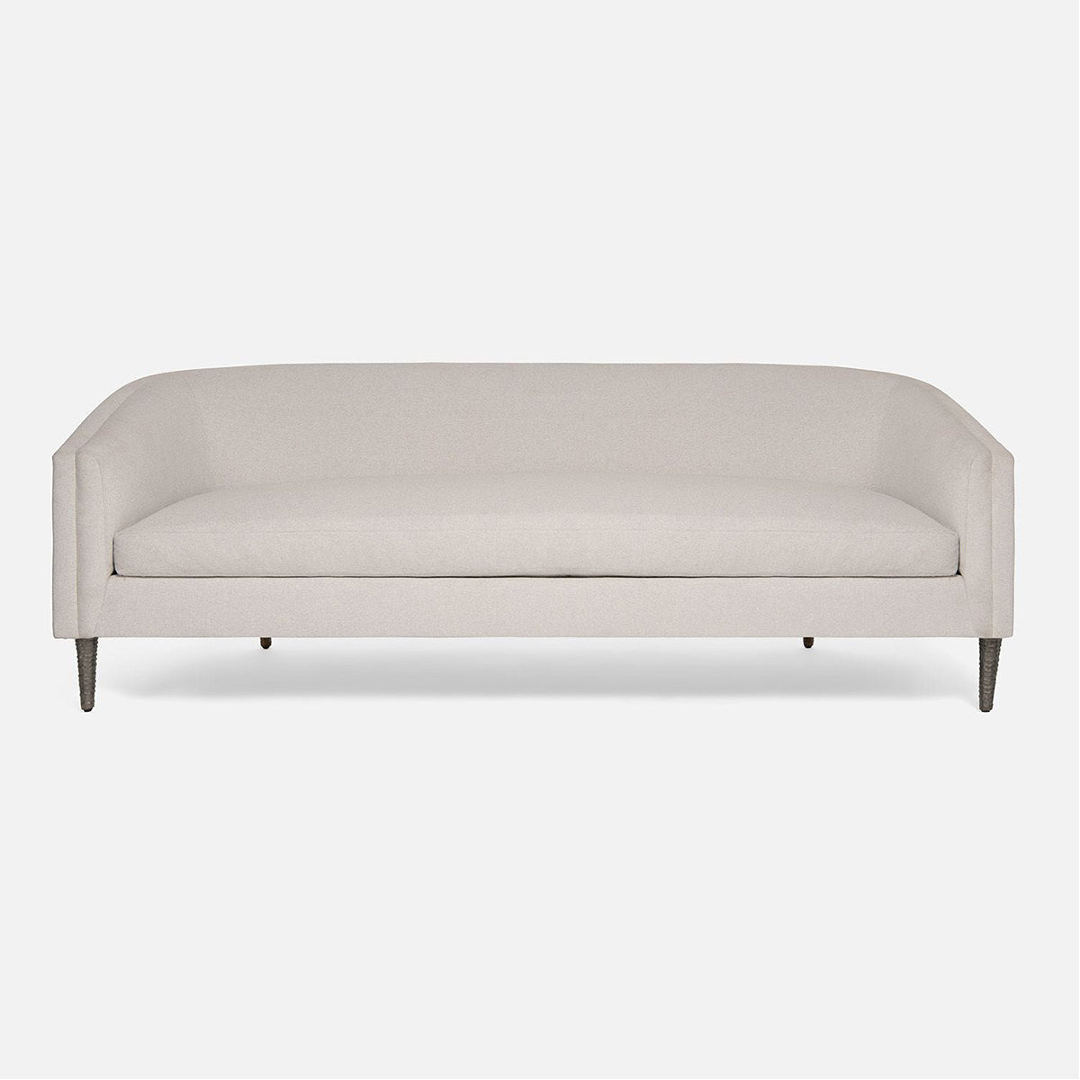 Made Goods Theron Upholstered Curved Back Sofa in Humboldt Cotton Jute